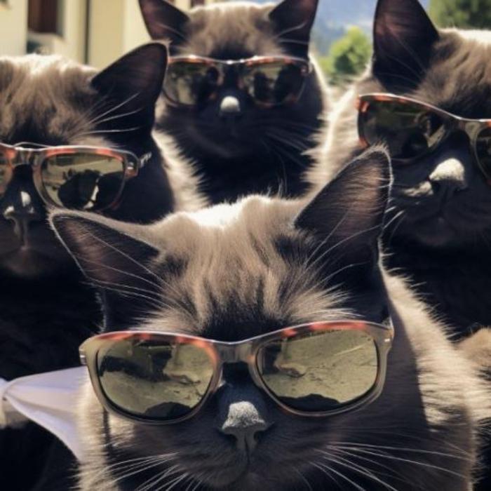 Hình ảnh 4 con mèo ngầu cực cool