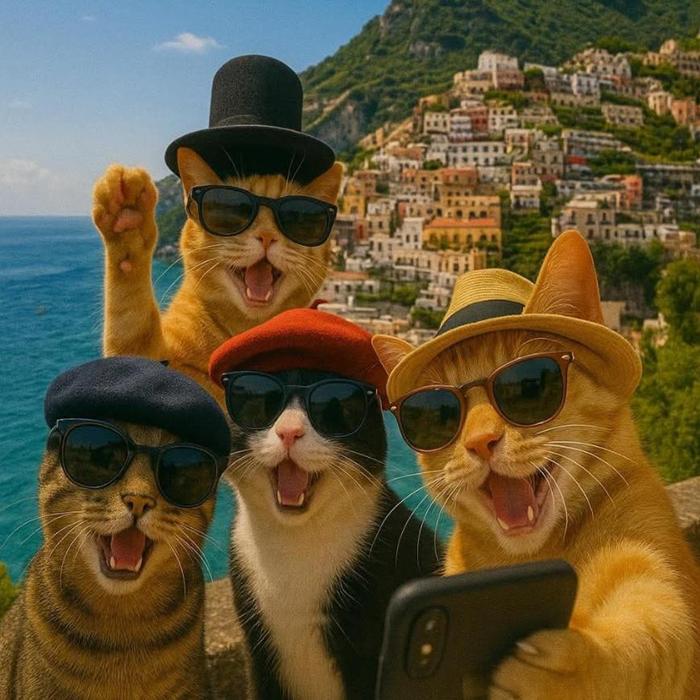 Hình ảnh 4 con mèo ngầu cực cool