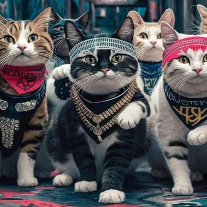 Hình ảnh 4 con mèo ngầu cực cool