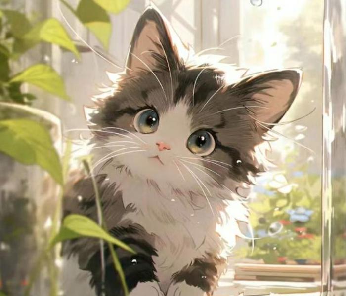 Ảnh mèo anime xinh cute