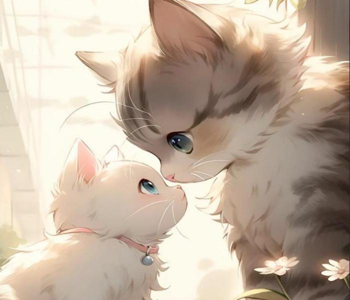 Ảnh mèo anime xinh cute