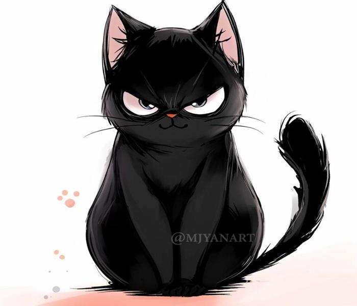 Hình avatar mèo ngầu anime cute