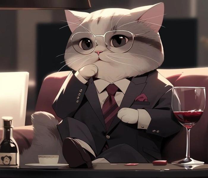 Hình ảnh mèo ngầu chibi anime