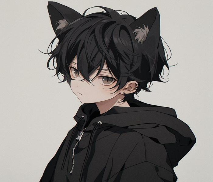 Hình avatar mèo ngầu anime cute