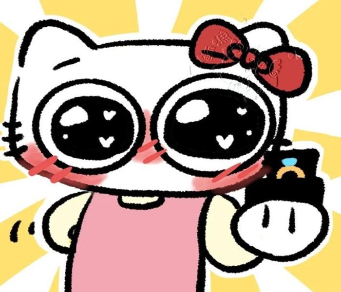 Hình vẽ mèo Kitty Xinh Cute