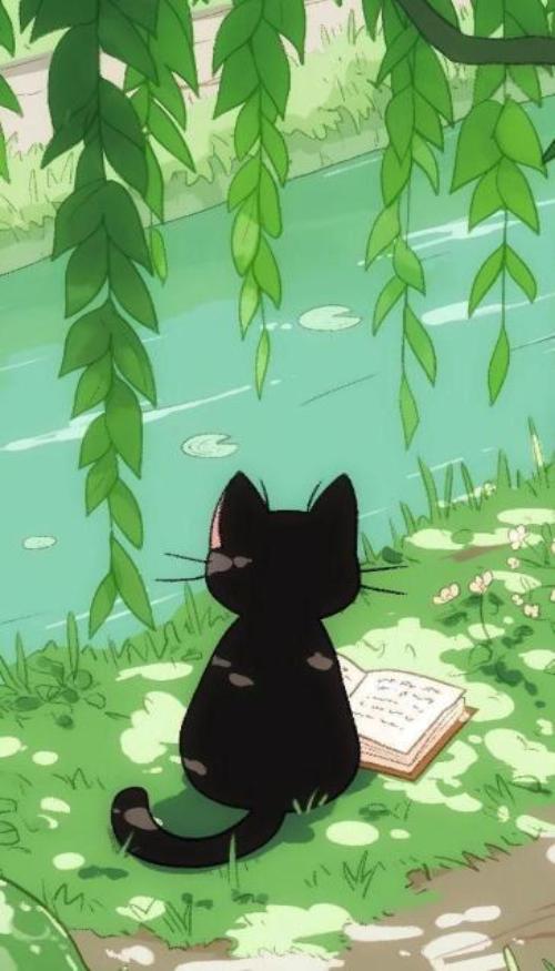 Hình nền điện thoại ảnh mèo chill cute