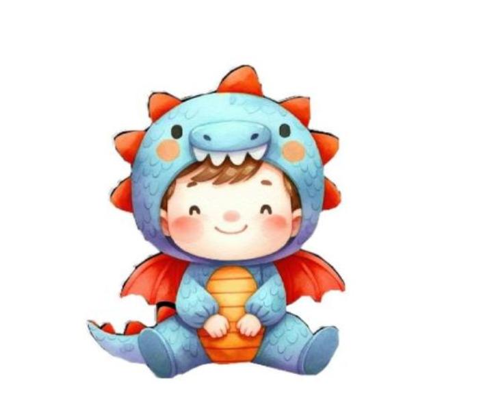 Hình rồng xanh chibi cute