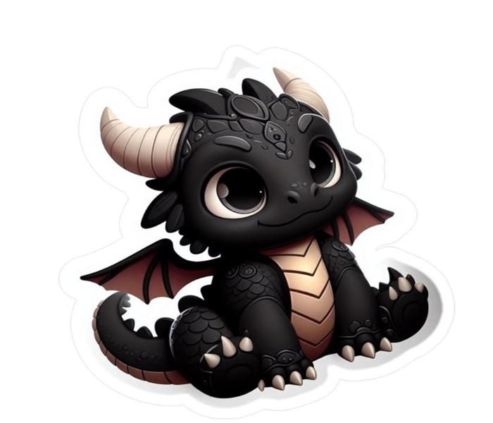 Hình rồng đen chibi