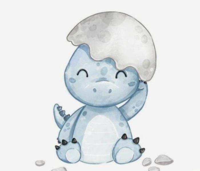 Hình rồng xanh chibi cute