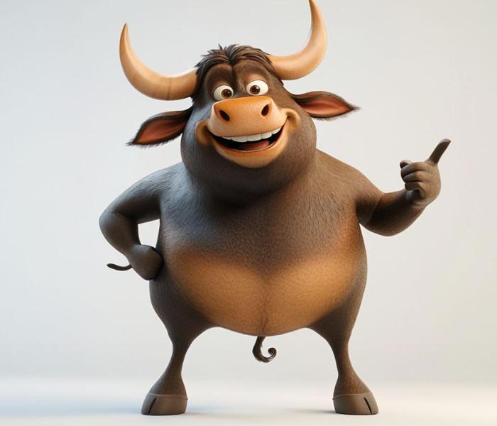 Hình đại diện ảnh trâu 3D đáng yêu