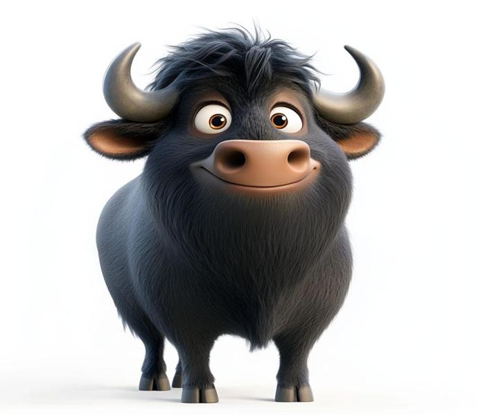 Hình đại diện ảnh trâu 3D đáng yêu