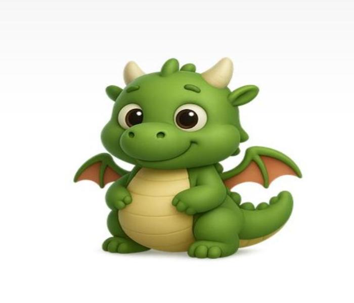 Hình rồng xanh chibi cute
