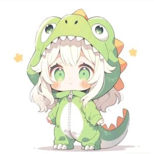 Avatar khủng long xanh dễ thương