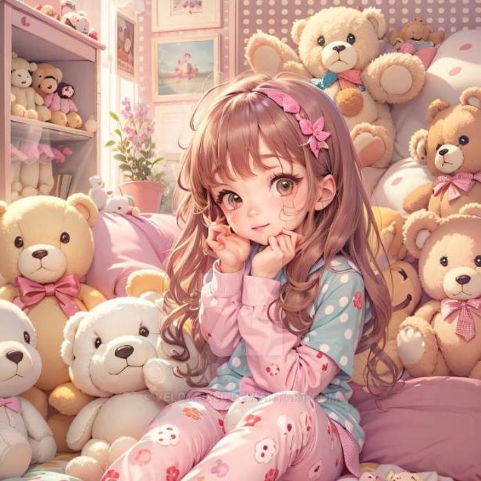 Hình ảnh anime gấu bông