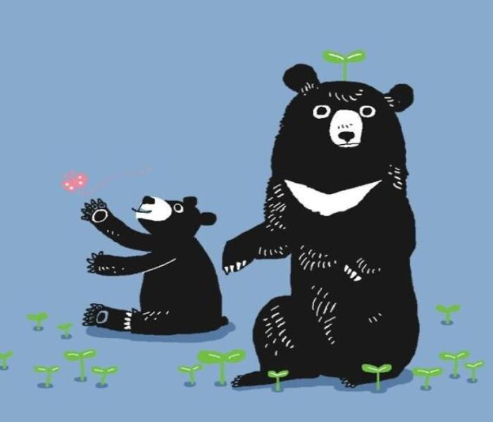 Ảnh gấu đen hoạt hình cute