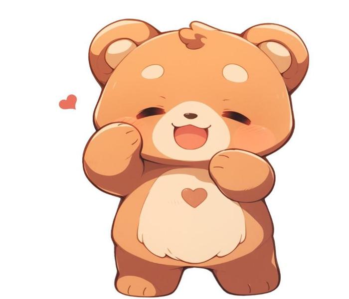 Hình ảnh gấu hoạt hình cute