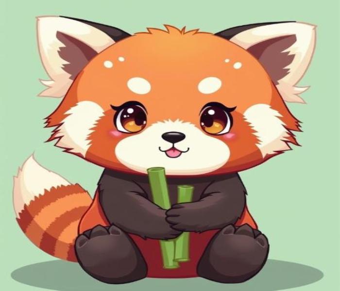 Hình ảnh gấu mèo cute chibi