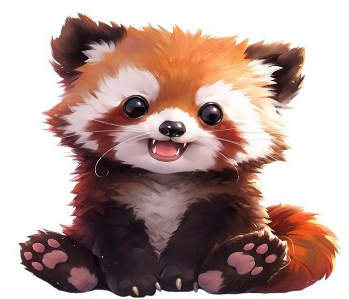 Hình ảnh gấu mèo cute chibi