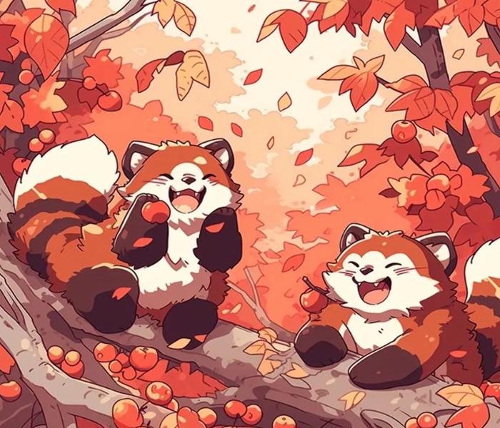 Hình ảnh gấu mèo cute chibi