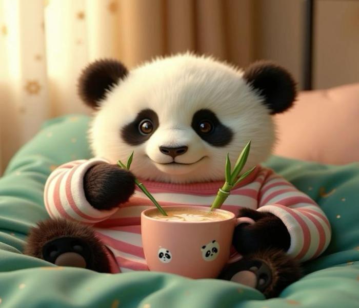 Hình ảnh gấu trúc 3D cute