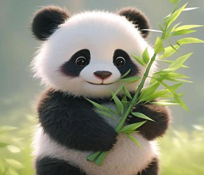 Hình ảnh gấu trúc 3D cute