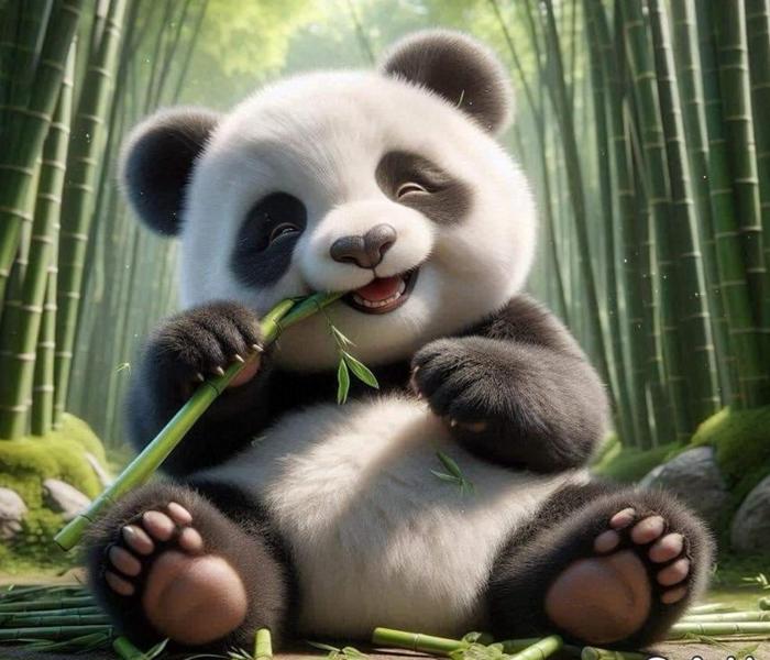 Hình ảnh gấu trúc 3D cute