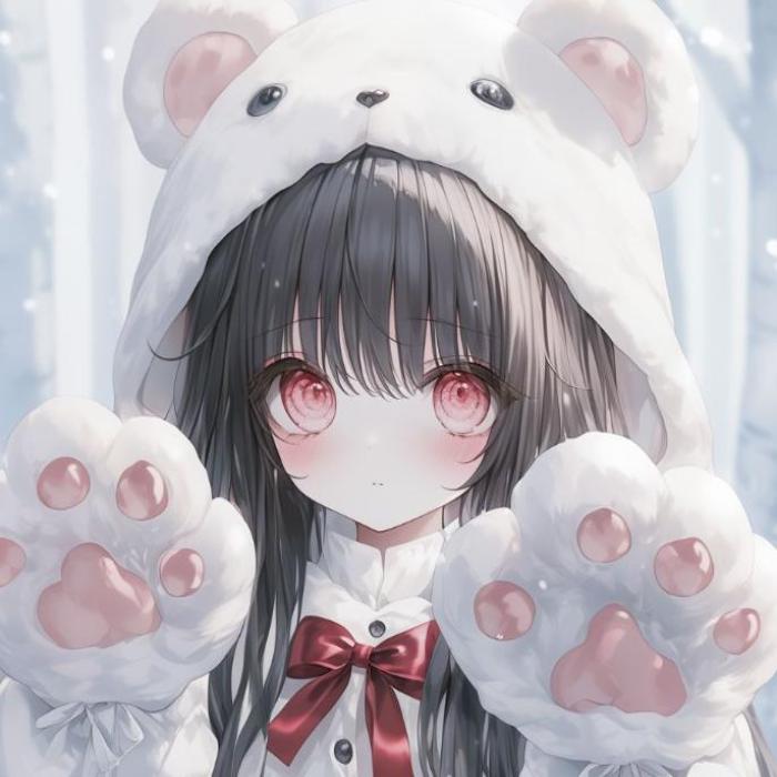 Hình ảnh gấu tuyết trắng anime