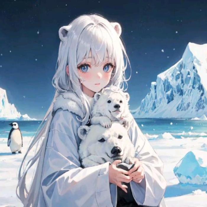 Hình ảnh gấu tuyết trắng anime