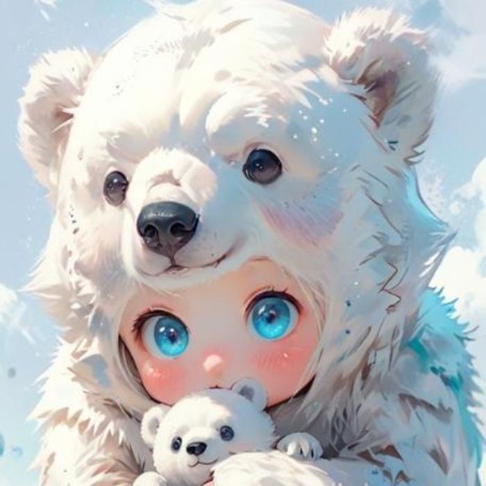 Hình ảnh gấu tuyết trắng anime