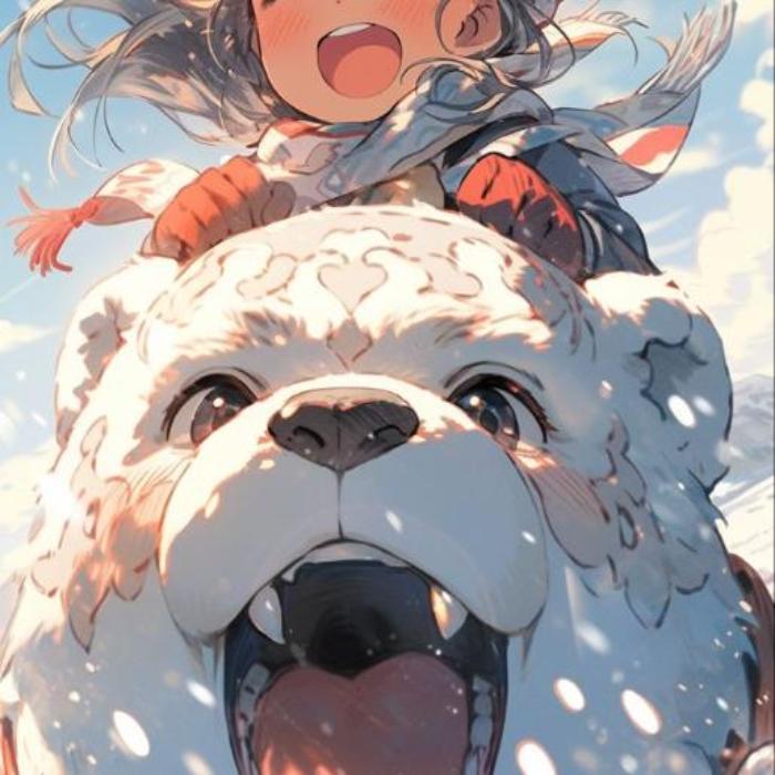 Hình ảnh gấu tuyết trắng anime