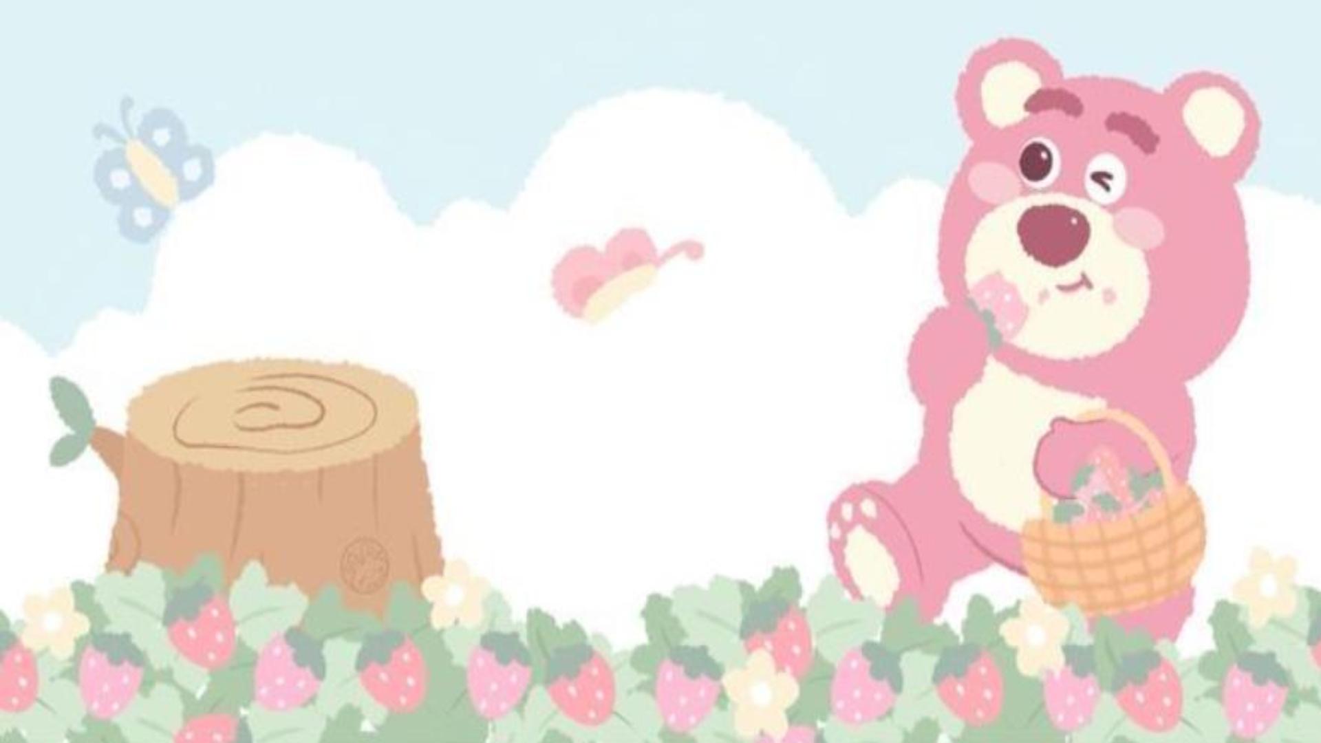 Ảnh nền gấu dâu lotso cho máy tính full HD 