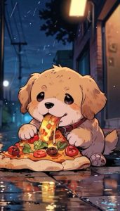 Hình ảnh chó cún cute chibi anime