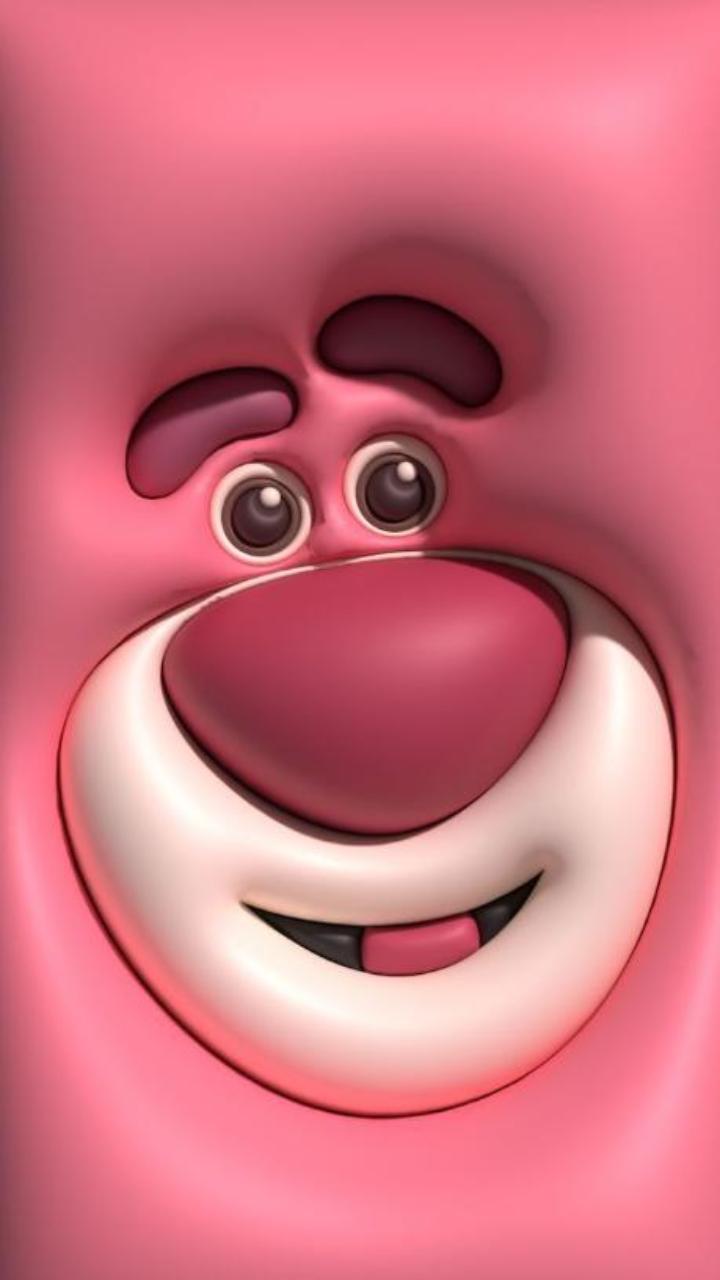Hình nền iphone ảnh gấu dâu 3D cute 