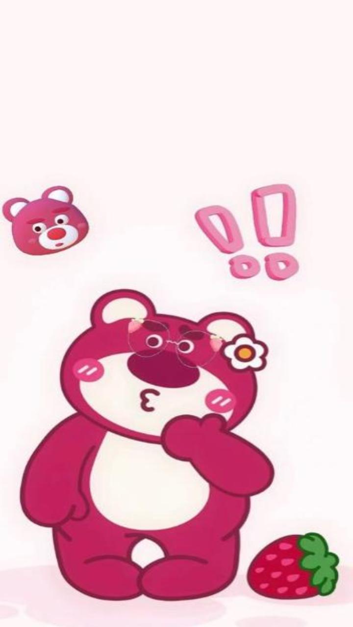 Hình nền gấu dâu Lotso cute cho điện thoại 