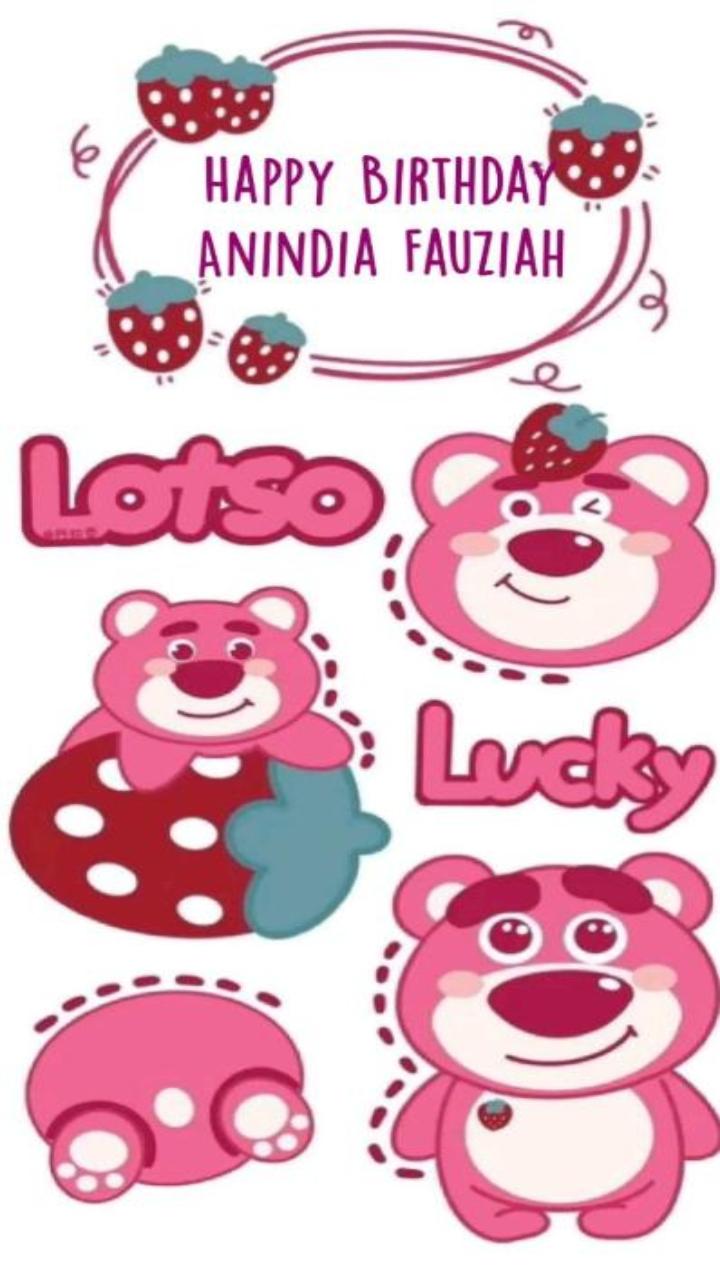 Hình nền gấu dâu Lotso cute cho điện thoại 
