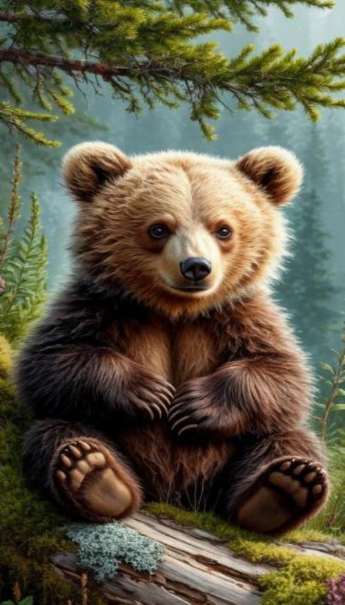 Hình nền gấu nâu cute