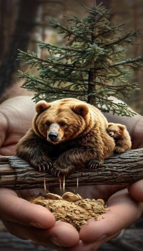 Hình nền gấu nâu cute