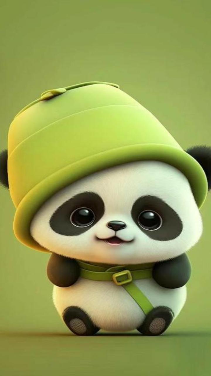 Hình nền gấu trúc 3D cute