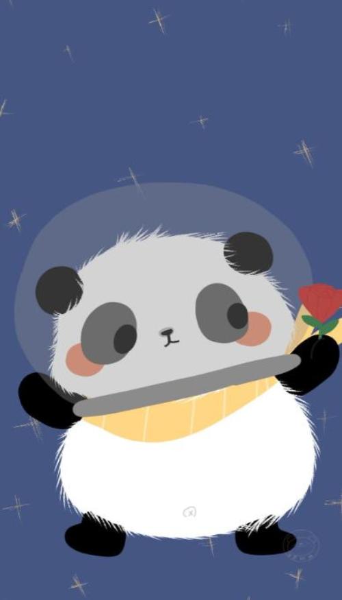 Hình nền gấu trúc chibi cho ĐT full HD 