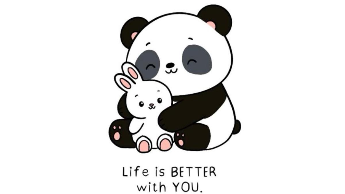 Ảnh nền chibi gấu trúc cho PC cute 