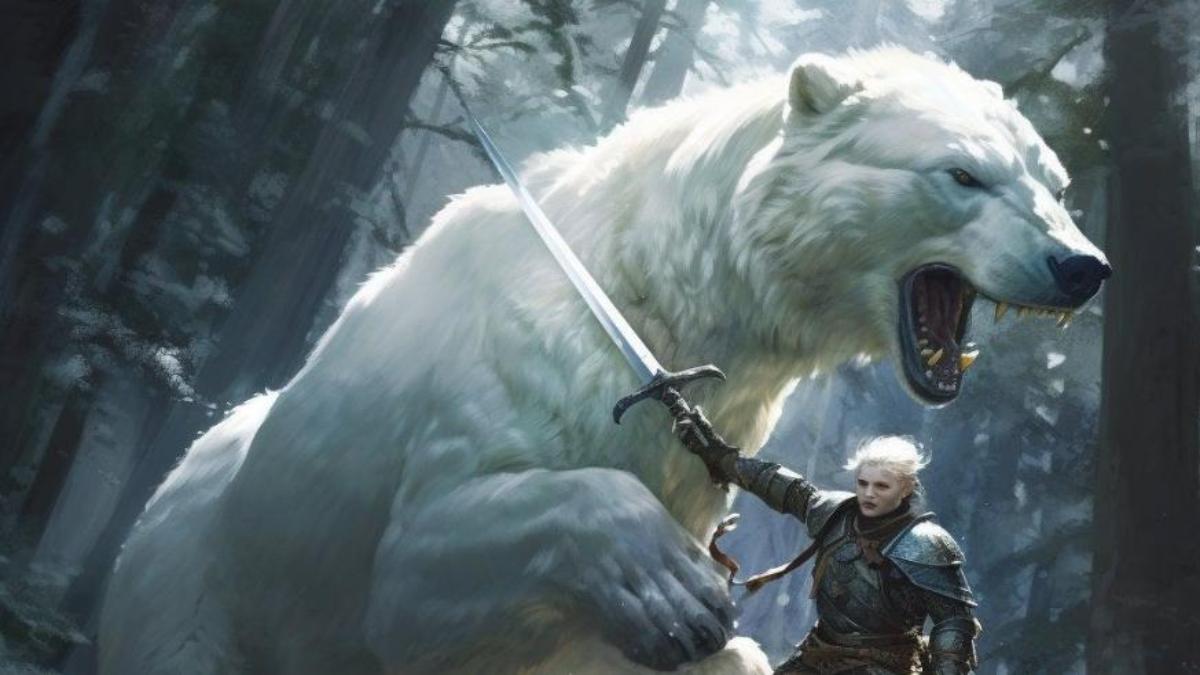 Hình nền laptop ảnh gấu trắng ngầu 3D 