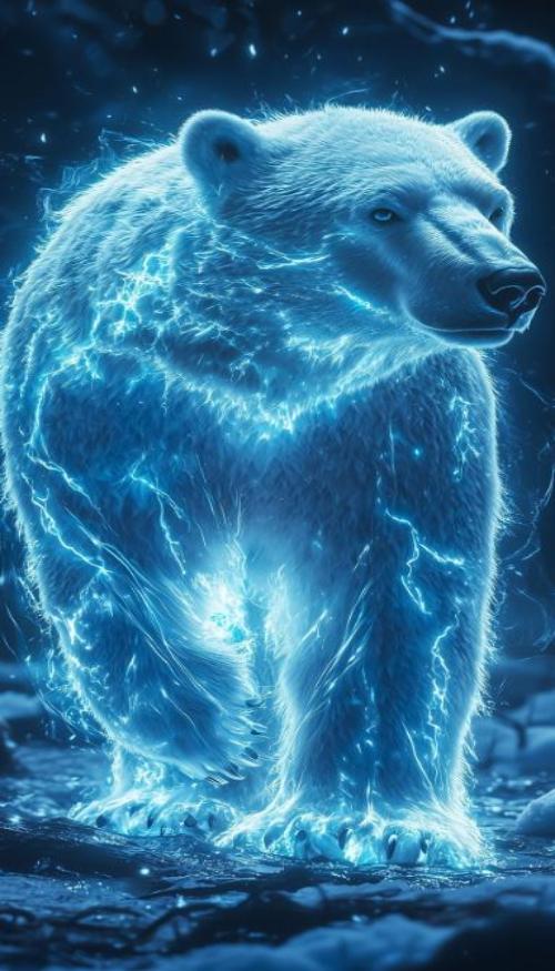 Ảnh nền gấu tuyết trắng ngầu cho iphone miễn phí 