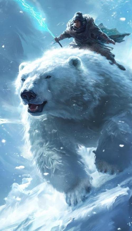 Ảnh nền gấu tuyết trắng ngầu cho iphone miễn phí 