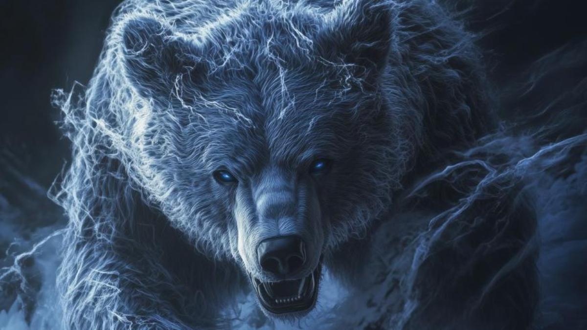 Hình nền laptop ảnh gấu trắng ngầu 3D 