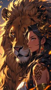 hình nền sư tử cute anime cho điện thoại
