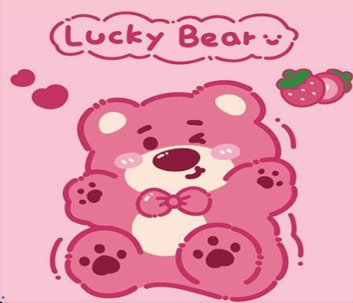 Hình vẽ gấu dâu đáng yêu