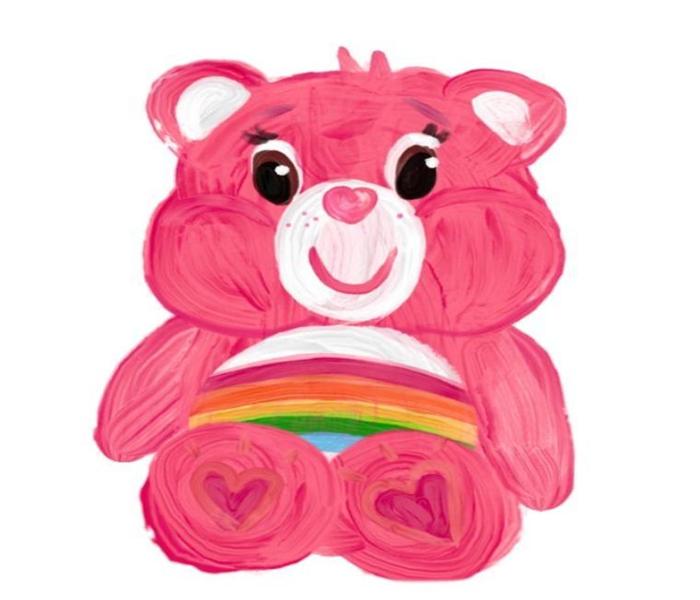 Hình vẽ gấu dâu đáng yêu