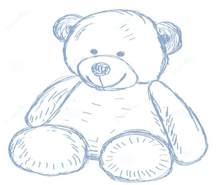 Hình vẽ gấu bông dễ thương