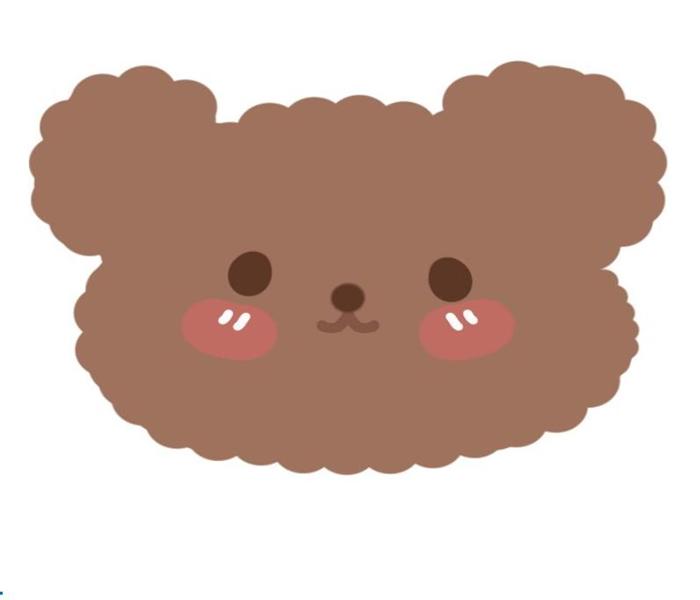 Hình vẽ mặt gấu cute