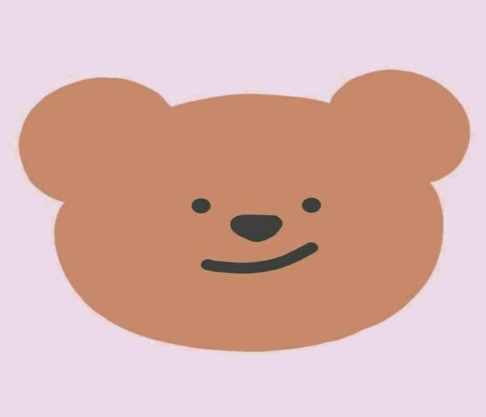 Hình vẽ mặt gấu cute
